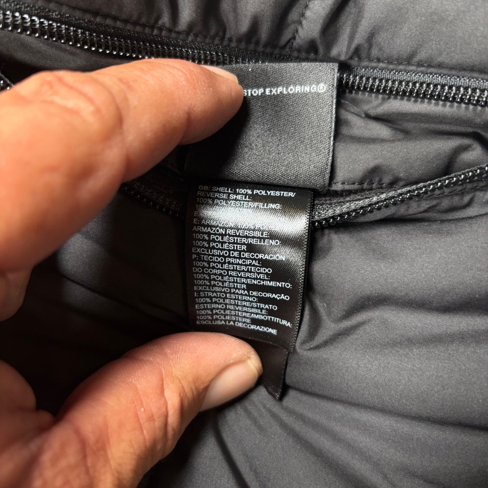 The North Face Reversible Chimborazo Jacket Boys XL 18/20 Black Fleece Lined - Picture 3 of 13
